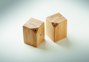 Logo trade corporate gifts picture of: Bamboo salt & pepper set