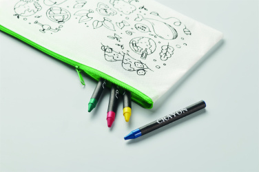 Logo trade corporate gifts image of: Pencil case with 4 crayons