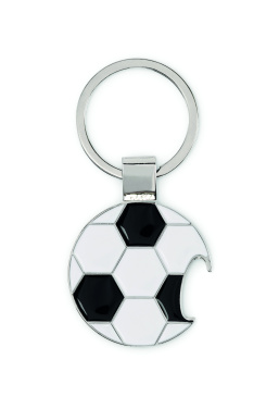 Logotrade promotional giveaway image of: Football keyring with opener