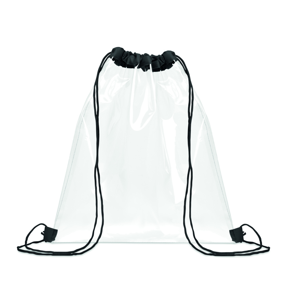 Logo trade corporate gift photo of: Transparent drawstring bag