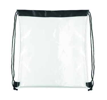 Logo trade advertising product photo of: Transparent drawstring bag