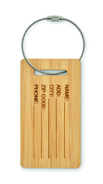 Logotrade promotional gift picture of: Bamboo luggage tag
