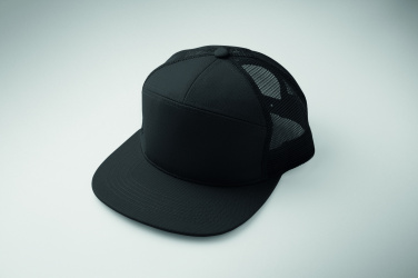 Logo trade promotional giveaways image of: 7 panel flat visor cap