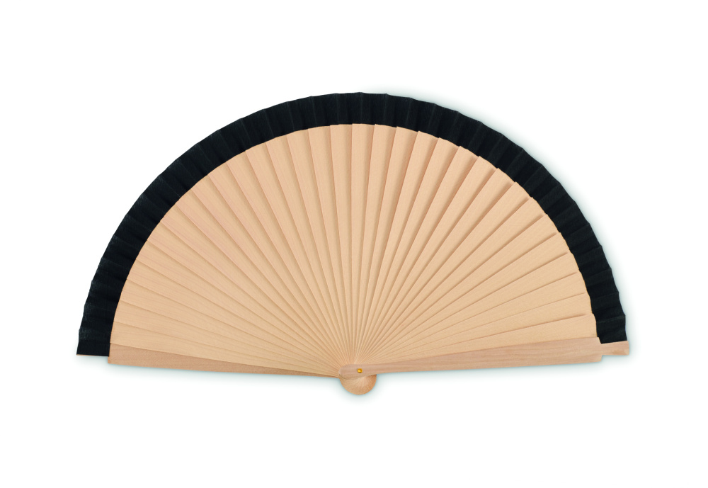 Logo trade promotional merchandise picture of: Wooden hand fan