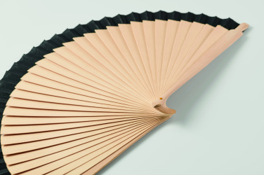 Logo trade promotional item photo of: Wooden hand fan