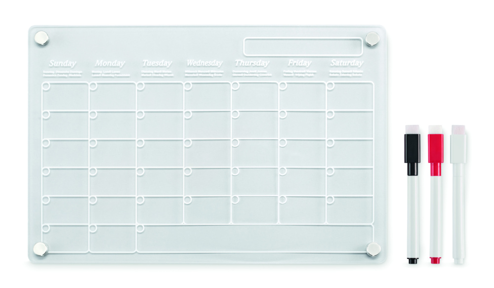 Logo trade promotional product photo of: Magnetic acrylic planner