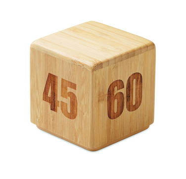 Logotrade promotional giveaway image of: Bamboo twist snooze timer