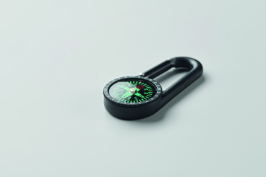 Logo trade promotional items image of: Outdoor compass with carabiner