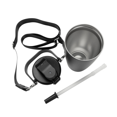 Logotrade advertising products photo of: Avira Ayala RCS re-steel duosip lockable crossbody tumbler