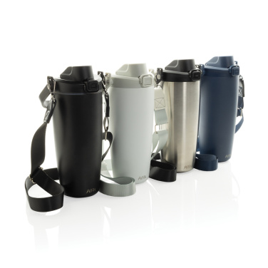Logo trade promotional merchandise picture of: Avira Ayala RCS re-steel duosip lockable crossbody tumbler
