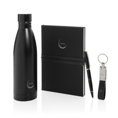 Logo trade corporate gift photo of: Swiss Peak RCS deluxe business gift set w/ water bottle