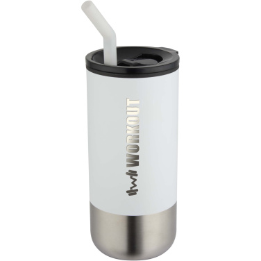 Logotrade promotional gift image of: Grayson 480 ml RCS recycled insulated tumbler with straw