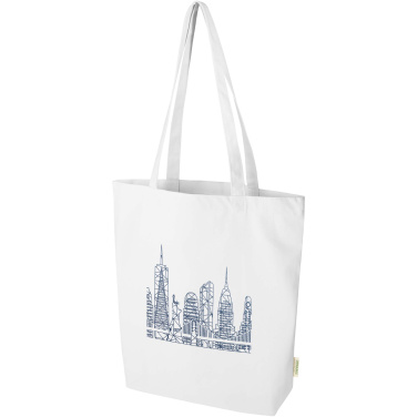 Logo trade business gift photo of: Odisha 180 g/m² OCS organic wide bottom tote bag 11L