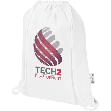 Logo trade promotional gifts image of: Peru Blend 180 g/m² GRS recycled drawstring bag 5L