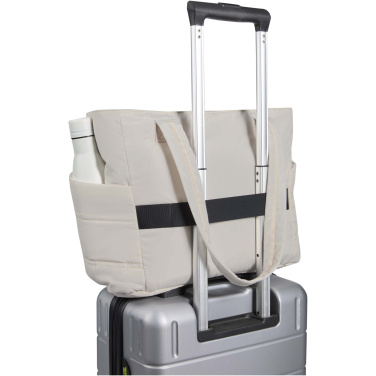 Logotrade promotional giveaway image of: Puffer 15.6" GRS recycled laptop tote bag 18L