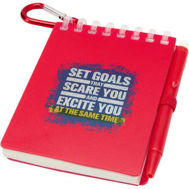 Logo trade promotional gift photo of: Lig Mini recycled outdoor soft cover notebook and ballpoint pen set (black ink)