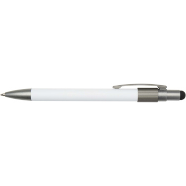 Logo trade advertising product photo of: Rill RCS recycled ballpoint pen with stylus and fidget spinner (black ink)