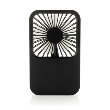 Logo trade promotional merchandise image of: Aervina RCS recycled plastic re-chargeable desk fan