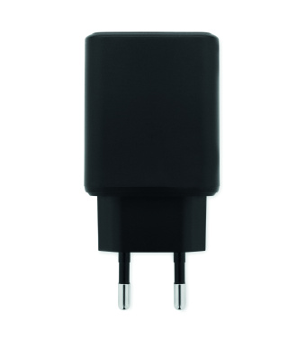 Logo trade promotional merchandise picture of: EU 2-pole wall adapter/charger