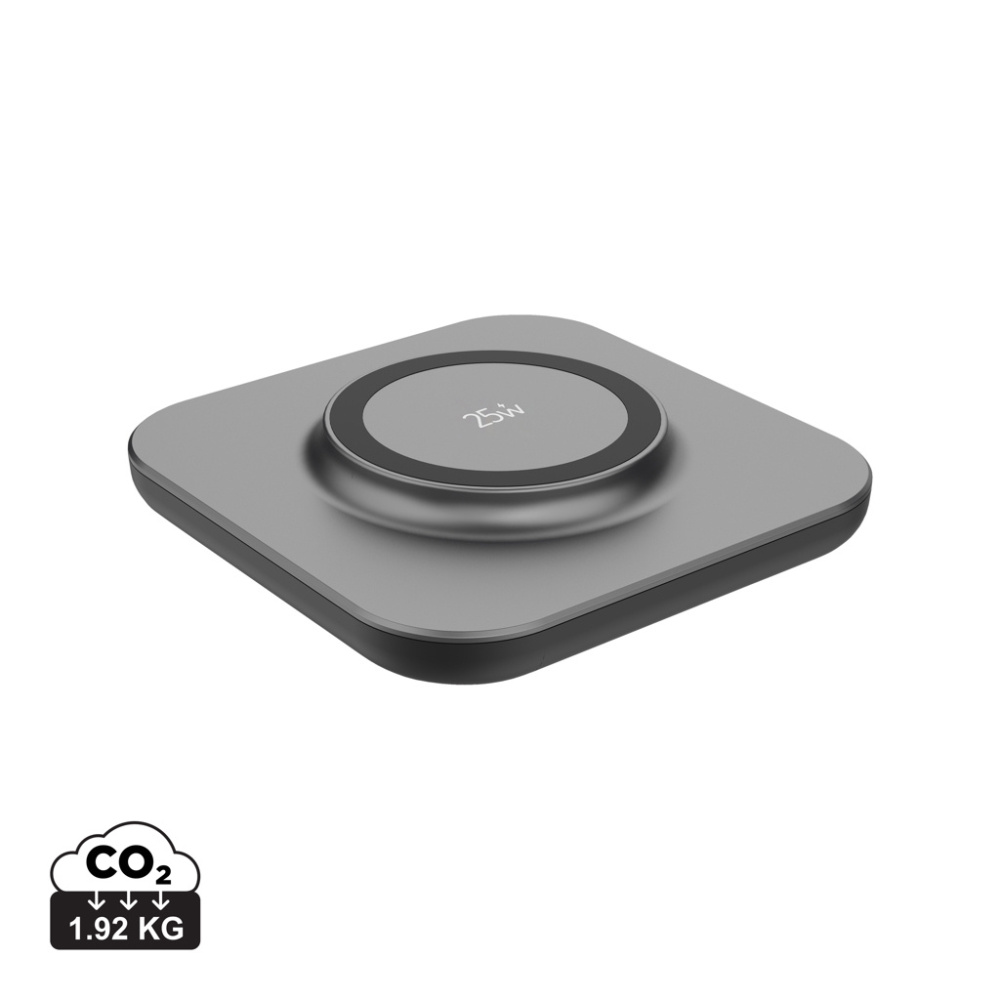 Logo trade promotional product photo of: Quantum ultra-fast 25W magnetic wireless charging pad