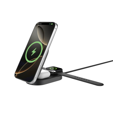Logo trade corporate gift photo of: Quantum ultra-fast 3-in-1 25W Foldable Wireless Charger