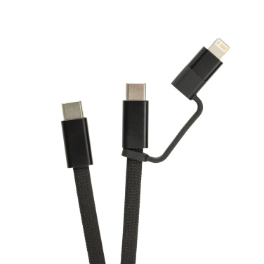 Logo trade advertising products picture of: Arc RCS recycled Ultra-thin 60W 2 in 1 magnetic cable