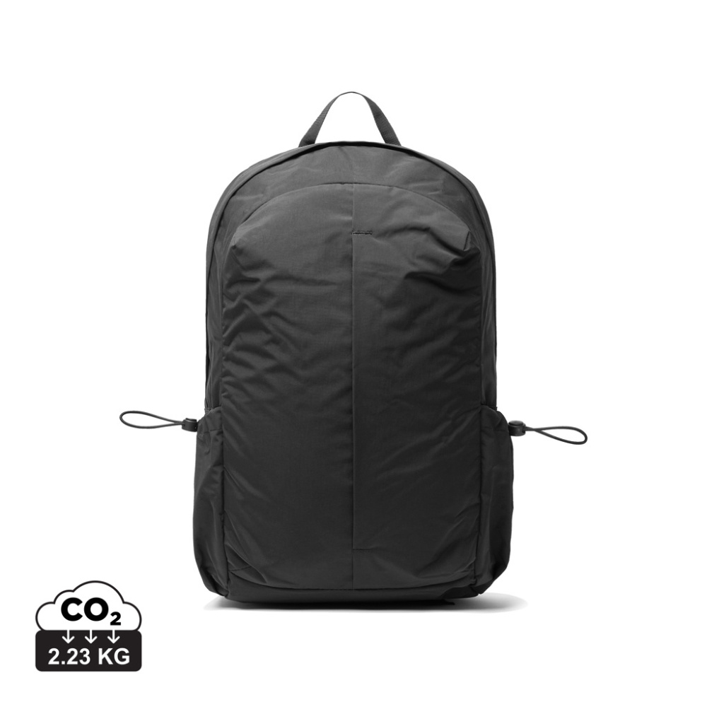 Logo trade advertising products image of: KENTO URBAN RCS recycled nylon 15.6 inch Backpack with front