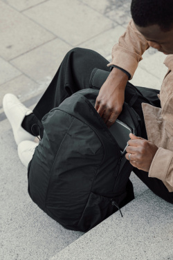 Logo trade promotional giveaway photo of: KENTO URBAN RCS recycled nylon 15.6 inch Backpack with front