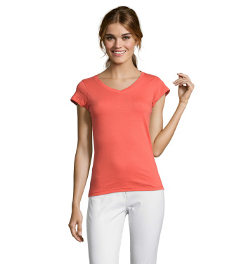 Logo trade business gifts image of: MOON WOMEN T-SHIRT 150g