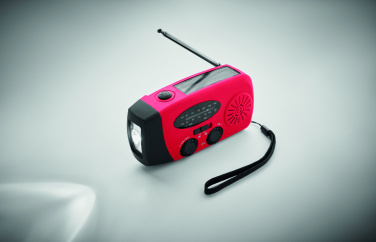 Logo trade advertising products image of: Portable radio SOS with LED torch