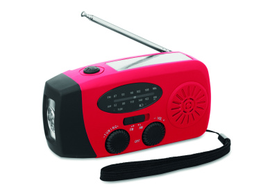 Logo trade promotional gifts image of: Portable radio SOS with LED torch