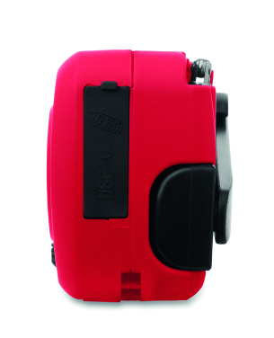 Logo trade promotional giveaways image of: Portable radio SOS with LED torch