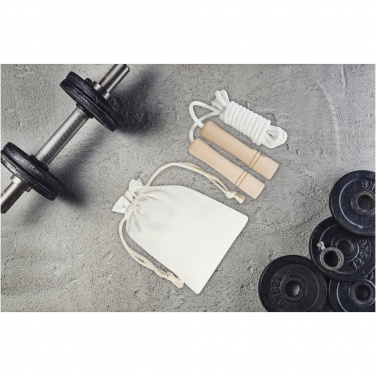 Logo trade firmakingi pilt: Denise puidust hüppenöör puuvillases kotis