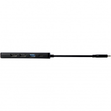 Logo trade firmakingituse pilt: Loop RCS taaskasutatud plastist multimeediumiadapter USB 2.0-3.0 HDMI-pordiga