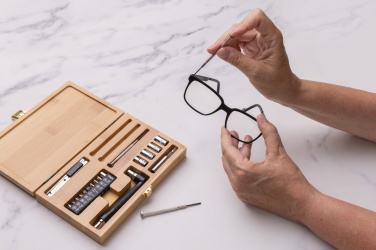 Logo trade meene pilt: Carvine 21 tk bambusest tööriistade komplekt