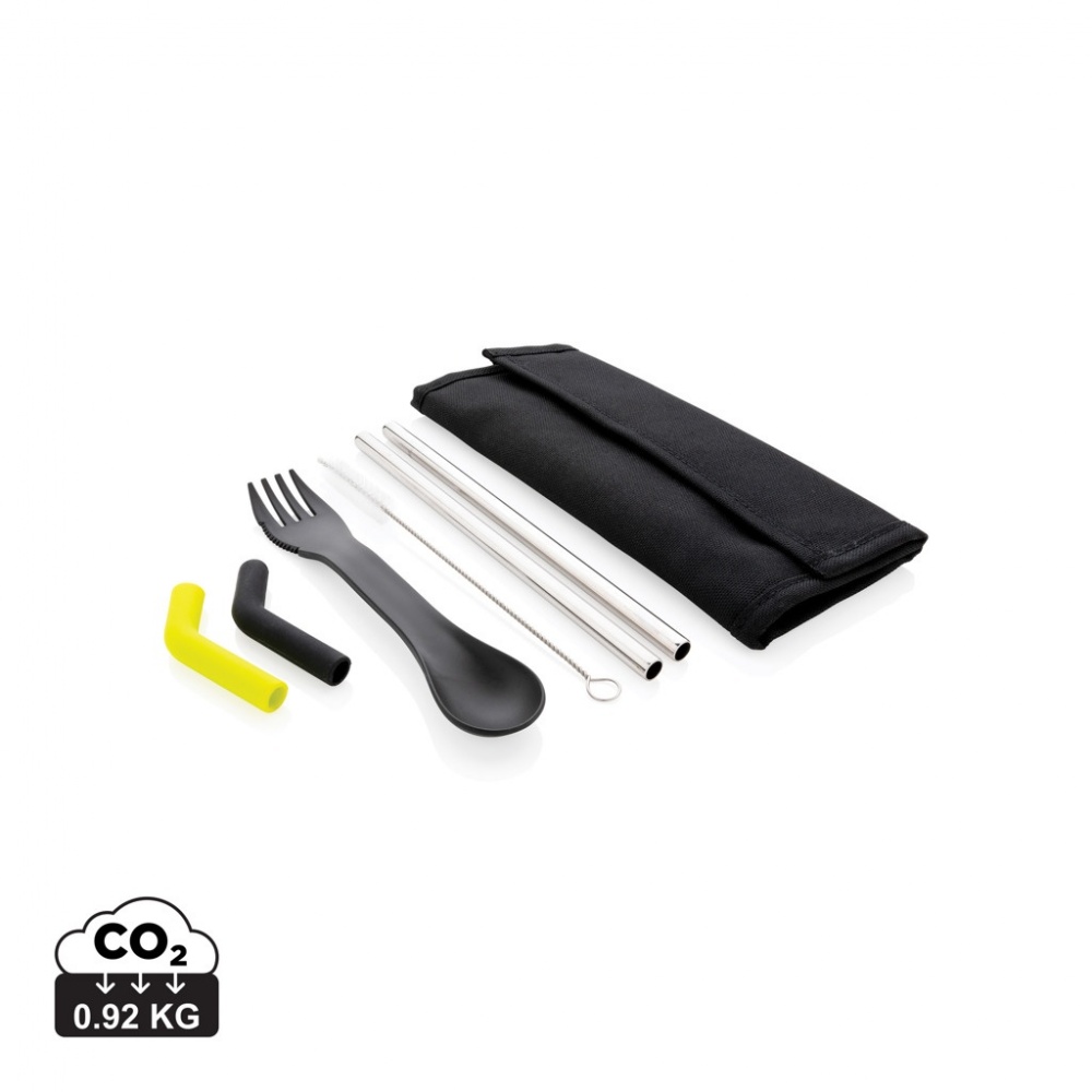 Logo trade reklaamkingituse pilt: Tierra 2tk õled ja söögiriistad kotis