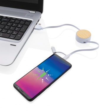 Logotrade reklaamkingid pilt: RCS taaskasutatud plastist Ontario 6-in-1 sissetõmmatav kaabel