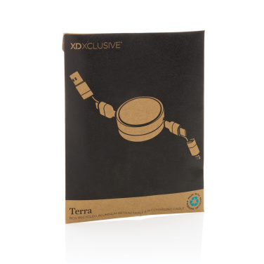 Logo trade reklaamkingitused foto: Terra RCS taaskasutatud alumiiniumist sissetõmmatav 6-ühes kaabel