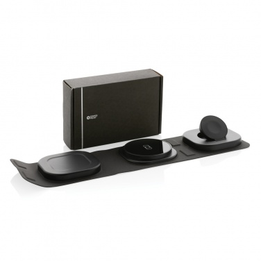 Logotrade reklaamtooted pilt: Swiss Peak RCS rplastist kolm-ühes juhtmevaba 15W reisilaadija