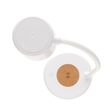 Logo trade firmakingituse pilt: Zenara RCS taaskasutatud plastikust ja korgist 15 W juhtmevaba laualamp