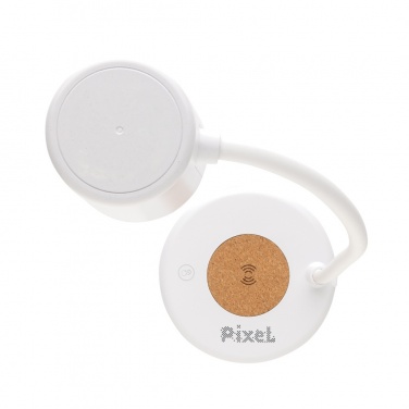 Logo trade ärikingid foto: Zenara RCS taaskasutatud plastikust ja korgist 15 W juhtmevaba laualamp