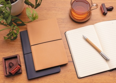 Logo trade meened foto: Moodne luksuslik pehmekaaneline A5 märkmik