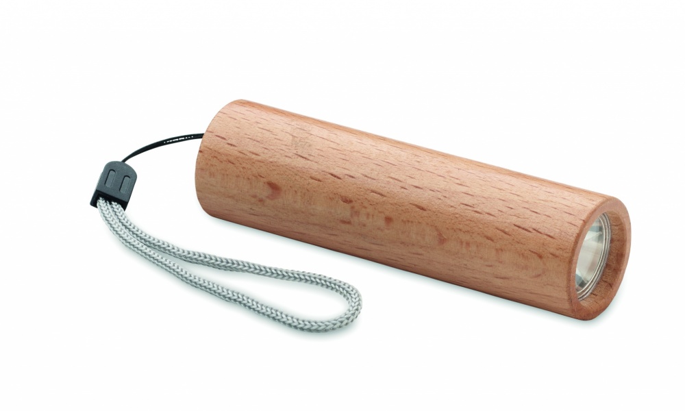Logotrade reklaamkingitused pilt: Pöögipuidust laetav taskulamp