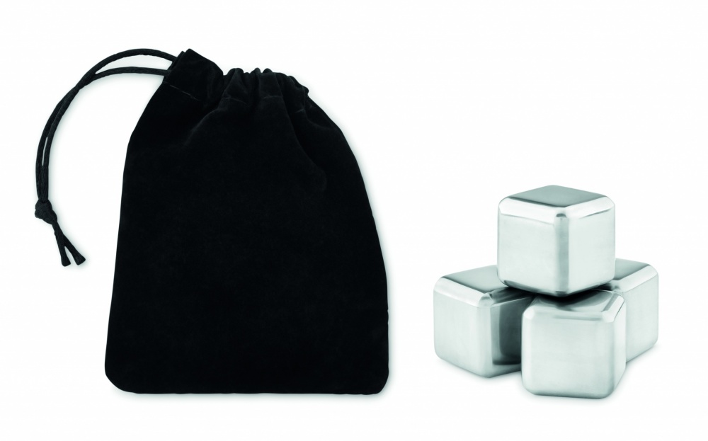 Logo trade reklaamkingid foto: Komplektis 4 SS-jääkuubikut kotis