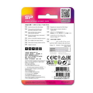 Logotrade ärikingid pilt: Pendrive 3.0 Silicon Power JEWEL J80 TITANIUM 16GB