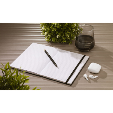 Logotrade reklaamkingituse foto: Bamboo Journal Naked Spine märkmik must A5