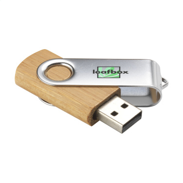 Logotrade firmakingitused pilt: USB Twist Bamboo laost 16 GB