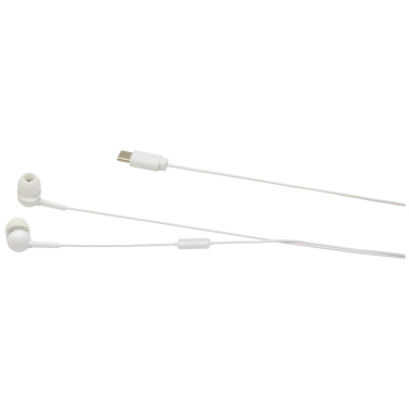 Logotrade ärikingi foto: Baekdu juhtmega Type-C peakomplekt koos taaskasutatud plastikust hoiukarbiga