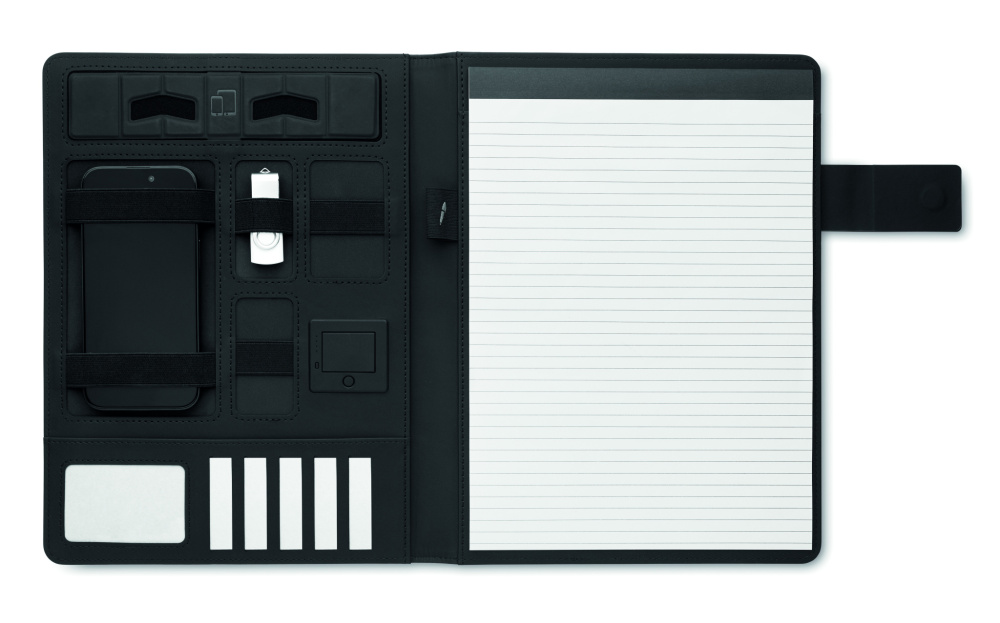 Logo trade ärikingituse pilt: BURGUS A4 kaust ja juhtmevaba laadija