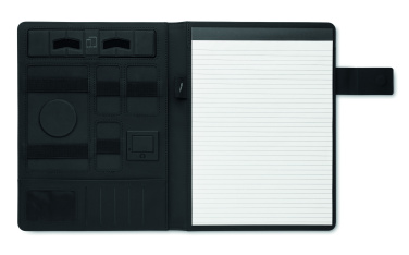 Logotrade reklaamkingituse foto: BURGUS A4 kaust ja juhtmevaba laadija